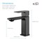 Kibi Mirage Single Handle Bathroom Vanity Sink Faucet with Pop Up Drain C-KBF1001MB-KPW100MB - alternate 2
